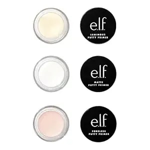 E.L.F. Cosmetics Putty Primer Trio, Includes Poreless Putty, Matte Putty & Luminous Putty, Travel Size, 0.14 Oz (4g) Each, 0.14 Ounces