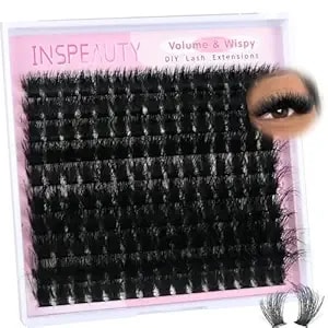 Lash Clusters Thick 150d Volume Eyelash Clusters 12-20mm Wispy Individual Lashes D Curly Cluster Eyelash Extensions 150pcs Diy Lash Extension For Inspeauty