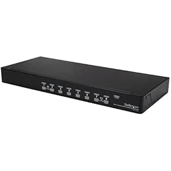 Startech.Com 8 Port 1U Rackmount USB KVM Switch Kit With OSD And Cables - Rack Mount KVM - VGA KVM Switch - 8 Port KVM Switch, TAA (SV831DUSBUK)