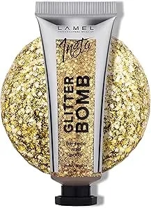 Lamel Insta Glitter Bomb: Quick-Dry Holographic Face & Body Glitter Gel - Long-Lasting Shine & Effortless Removal - Perfect Face Glitter Makeup & Body, Hair Shimmer - Vegan & Cruelty Free -0.67 Fl.Oz
