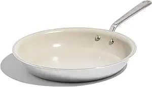 Made In Cookware - 12" Ceramic Non Stick Frying Pan (Discontinued Ceramic 1.0) - 5-Ply Stainless Clad With Stay-Cool Handle - Crafted In Usa - Professional Cookware