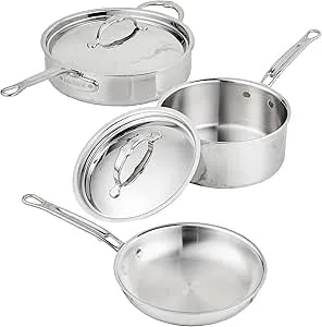 Hestan Probond Luxe 5-Piece Professional Clad Stainless Steel Cookware Set