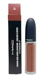 Mac Cosmetics Powder Kiss Liquid Lipcolour - 952 Taken (Warm Toned Light Brown) .17 Oz / 5 Ml