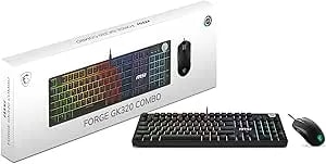 Msi Forge gk320 Combo Red Us – Gaming Rgb Keyboard & Mouse Set, 26-Key Anti-Ghosting, 12800 Dpi Optical Sensor