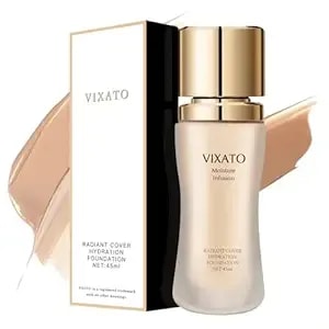 Cover Hydration Liquid Foundation Concealer, 45ml Moisture Liquid Flawless Makeup Cosmetic, Suitable For Most Bright/Neutral/Dark Skin