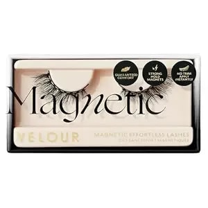 Velour Magnetic Eyelashes, Luxurious False Lashes, Reusable Eyelashes, Wear Up To 30x & Vegan, All Eye Shapes, Natural Lashes, Magnetic Eyeliner Not Included (Opposites Attract)