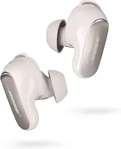 Bose Quietcomfort Ultra Bluetooth Earbuds, Wireless Earbuds With Spatial Audio And World-Class Active Noise Cancellation, Deep Bass, Up To 6 Hours Of Playtime, White Smoke