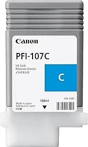 Canon Pfi-107c Ink Tank 130 Ml (Cyan) In Retail Packaging (cnm6706b001aa)