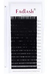 Eyelash Extensions D Curl .15 16 Rows 8-16mm Mixed Tray Faux Mink Lash Extension Supplies False Eye Lashes Single Individual By Fadlash (16 Rows 0.15 D Mix 8-16mm)
