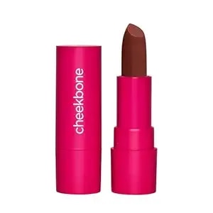 Cheekbone Sustain Lipstick, Peachy Neutral Rose Shade, Creamy Satin Lip Color With Buildable Pigment, Long-Wear, Moisturizing Formula With Organic Castor Oil, Eco-Conscious, Vegan, 0.14 Oz.
