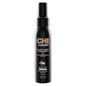 Chi Luxury Black Seed Oil Blow Dry Cream, Moisturizing Styling Cream For Sleek & Smooth Hair, Light-Hold, Sulfate, Paraben & Gluten-Free, 6 Oz