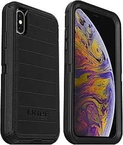 Otterbox Defender Series Rugged Case For Iphone Xs & Iphone X - Case Only - Non-Retail Packaging - Black (With Microbial Defense)