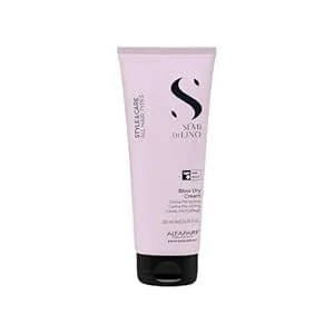 Alfaparf Milano Semi Di Lino Style & Care Blow Dry Cream - Light Hold - Styling Cream For All Hair Types - Thermal Protection (6.76 Fl Oz / 200 Ml)