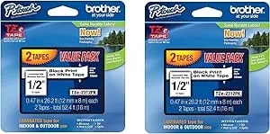 Brother Tze-231 Labelling Tape Black On White - 4 Packing Retail Packing