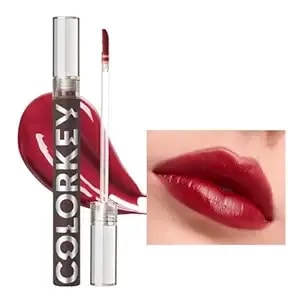 Colorkey Lip Gloss Mirror Series, Hydrating Lip Gloss With Essential Oil, High Shine Glossy Lip Tint, Hydrated & Fuller-Looking Lips, Long-Lasting Liquid Lipstick (r715 Tomato Red)