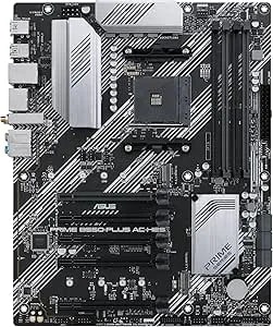 Asus Prime b550-Plus Ac-Hes Amd am4 (3rd Gen Ryzen) Atx Motherboard (Dual M.2, pcie4.0, wifi5, 1gb Ethernet, Sata 6 Gbps, Usb 3.2 Gen 2 Type-C, Front Usb 3.2 Gen 1 Type-C And Cec Tier Ii Ready)