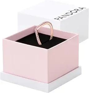 Pandora Wish Sparkling Pink Ring - Rose Gold Ring For Women - Layering Or Stackable Ring - Gift For Her - 14k Rose With Pink Cubic Zirconia - With Gift Box
