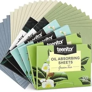Teenitor Oil Blotting Sheets For Face, 600 Sheet Oil Absorbing Sheets For Face, Blotting Papers For Face Blotting Paper For Oily Skin, Oil Wipes For Face Oil Sheets, Oil Pads For Face Oil Control Film