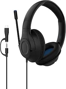 Belkin Soundform Inspire Wired Over-Ear Headset For Kids, Online Learning & Travel W/Built-In Boom Mic, 85db Safe Volume Limit - Usb-C & 3.5mm - Compatible W/Iphone, Ipad, Galaxy & More - Black