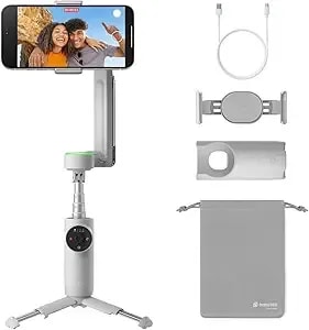 insta360 Flow Pro - Ai-Powered Gimbal Stabilizer For Smartphone, Apple Dockkit Enabled, 360º Infinite Pan Tracking, 3-Axis Stabilization, Built-In Tripod, Portable & Foldable, Ai Tracking