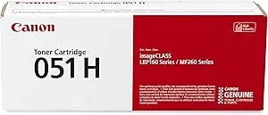 Canon Genuine 051 Black Toner Cartridge High Capacity Compatible With LBP162dw, MF264dw, MF267dw, MF269dw, MF269dw VP