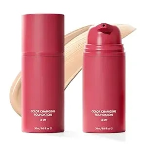 Color Changing Foundation, 2026 New Skin Tone Adapting Liquid Foundation For Women, Automatically Adjusts Makeup Application, Concealing Fine Lines And Wrinkles, Moisturizing And Hydrating (1pc)