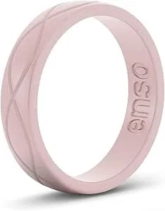 Enso Rings Women’S Infinity Silicone Wedding Ring – Hypoallergenic Wedding Band For Ladies – Comfortable Band For Active Lifestyle – 4.5mm Wide, 1.5mm Thick