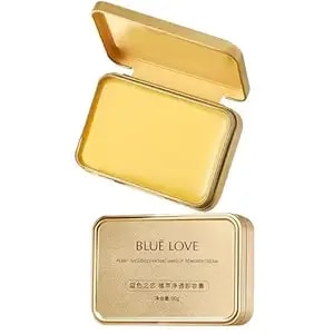 Blue Love Gold Melt Balm Makeup Remover - Transforming Cleanser With Natural Botanicals, Gently Dissolves Waterproof Makeup & Impurities, Nourishing Face Cleanser For All Skin Types