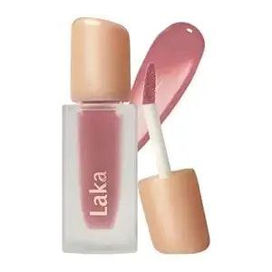 Laka Fruity Glam Tint, 4.5g/0.15oz, Glowing Lip Stain With Wide Color Spectrum, Hydrating & Lightweight Texture, Buildable Color, Non-Sticky, Vegan, K-Beauty (#124 Maro)