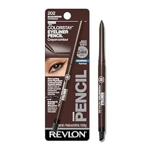 Revlon Colorstay Pencil Waterproof Eyeliner, Smudge-Proof, Eye Makeup With Built-In Sharpener, 202 Black Brown, 0.01 Oz