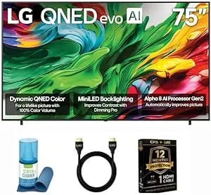 Lg 65 Inch Class qned85a Series 4k Uhd Smart Tv 2025 Miniled Quantum Dot Nanocell Ai Processor 4k 120hz Dolby Vision Atmos Alexa Google Assistant Webos hdmi203f surf201v Cps 12 Month Protection