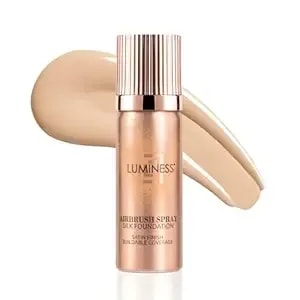 Luminess Airbrush Spray Foundation Makeup - Buildable Coverage, Anti-Aging Formula/W Hyaluronic Acid, Hydrating & Moisturizing, Hydrolyzed Silk, Flawless Finish, Long-Lasting Wear (010-Light Fair)