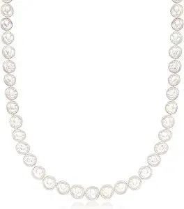 Ross-Simons 8-9mm Cultured Pearl Necklace With Sterling Silver