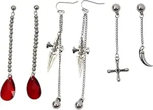 Hunter X Hunter Anime Jewelry Hxh Kuripika Drop Stud Dangle Closed Back Earrings Set 3 Pack Accessories Merch