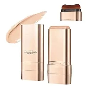 2pcs Dual-Ended Concealer Foundation Stick, Foundation Stick Korean 3 In 1 With Brush, Lightweight Brighten Flawless Long-Lasting For All Skin Types (Natural)