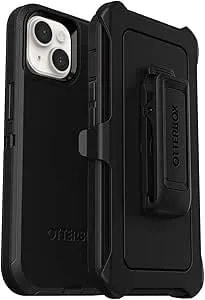Otterbox Iphone 14 & Iphone 13 (Only) - Defender Series Case - Black - Rugged & Durable - With Port Protection - Includes Holster Clip Kickstand - Non-Retail Packaging