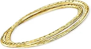 Ross-Simons 14kt Gold-Plated Interlocking Bangle Bracelet
