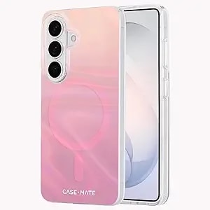 Case-Mate Soap Bubble Samsung Galaxy s26 Case [Magnetic And Wireless Charging] - Phone Cover For Women With 12ft Drop Protection - Magnetic Phone Case For Samsung Galaxy s26 6.3" - Peach Iridescent