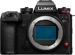 Panasonic Lumix s1ii 6k Digital Camera, Mirrorless Full Frame, Hybrid Shooting With 24.1mp, 5.1k 60p Open Gate Video, 15 Stops Dynamic Range, Prores Raw Hq Internal Recording, L-Mount - Dc-s1m2, Black