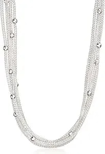 Ross-Simons Italian Sterling Silver Multi-Strand Mesh Necklace