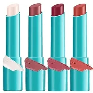 4pcs Lip Tint Hydrating, Moisturizing Lip Oil Balm, Long Lasting Waterproof Lip Gloss Non-Stick Cup Lipstick Set, Natural Ingredients Strong Moisturizing Lipstick