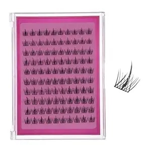 Lash Clusters Kit Eyelash Extension Kit Diy 100pcs Volume Lash, Thick Eyelash Extension Kit, 9-16mm Curl Individual Eyelash Wispy Lash Bond And Seal Lash Tweezers
