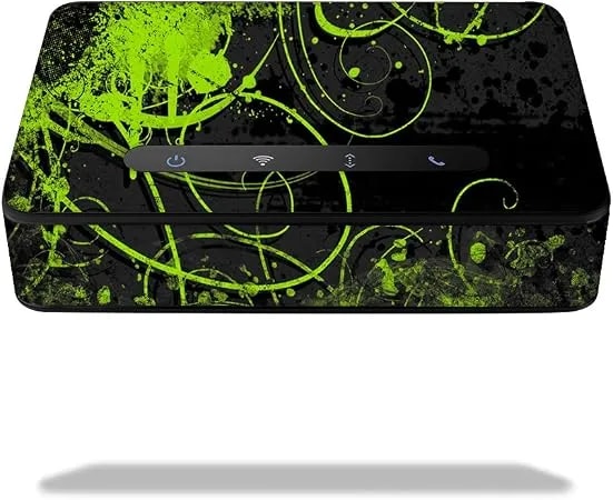 Mightyskins Skin Compatible With Amazon Echo Connect - Green Distortion - Protective, Durable, And Unique Vinyl Decal Wrap Cover - Easy To Apply, Remove, And Change Styles - Made In The Usa
