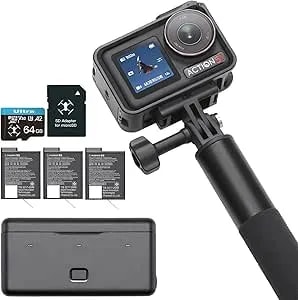 DJI Osmo Action 5 Pro Adventure Combo, With 64GB Microsdxc Card - Waterproof Action Camera With 1/1.3" Sensor, 4K/120fps Video, Action Camera 4K Ideal For Sports, Vlog