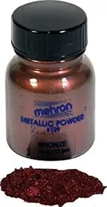Mehron Makeup Metallic Powder - Metallic Chrome Powder Pigment For Face & Body Paint, Eyeshadow, And Eyeliner .75 Oz (21 G) (Bronze)