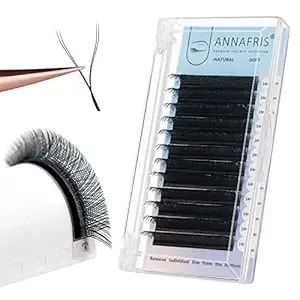 4d Yy Shape Eyelash Extension Makeup Mesh Net Cross 0.07 D Curl 8-12mm Mix 2d Y Shape Premade Fans Lash Extension Hand Woven Natural Soft Light Mink False Lashes (0.07 D, 8-12mm Mix)