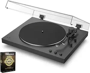 Sony pslx3bt Full Auto Playback Turntable With Bluetooth Connectivity Black Bundle With Deco Essentials 2yr Cps Enhanced Protection Pack