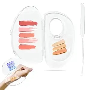 Upgraded Foundation Palette, Makupup Mixing Tray With Spatula For Makeup Artists And Beginners