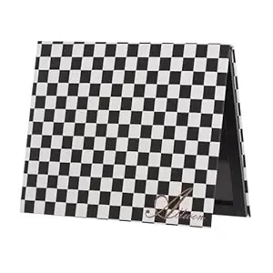 Allwon Extra Large Magnetic Palette Checkered Black Empty Makeup Palette For Eyeshadow Lipstick Blush Powder