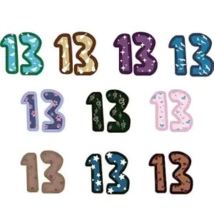 30 Pcs 13 Temporary Tattoo,13 Tattoo, Hand Tattoo, Star Temporary Tattoos, Concert Accessories For Singer Gifts